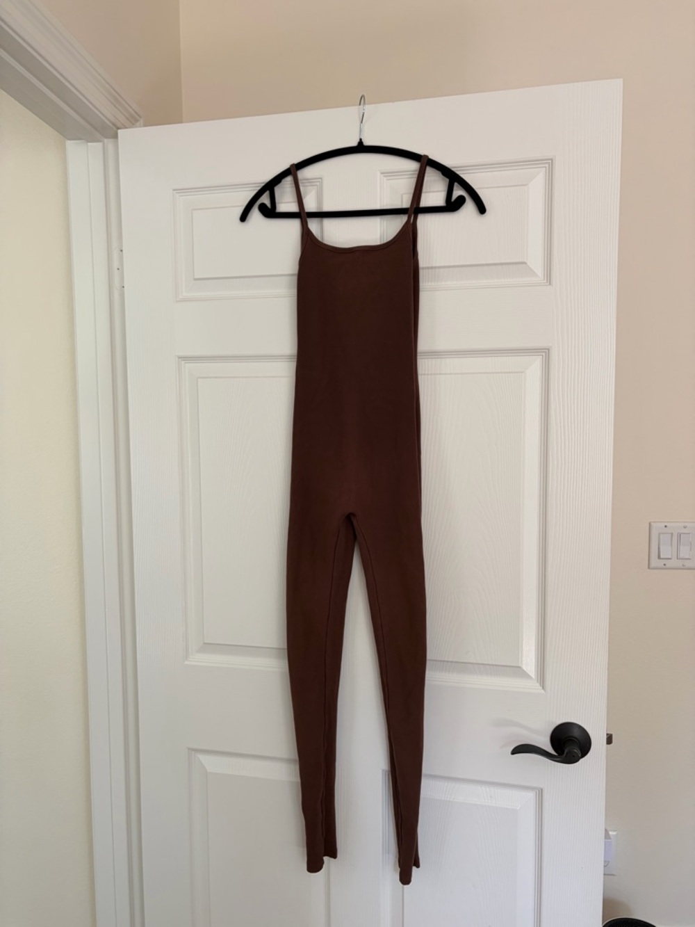 Bumpsuit Brown Ribbed unitard S